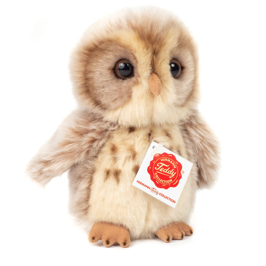 Light brown owl 16 cm - plush toy - soft toy