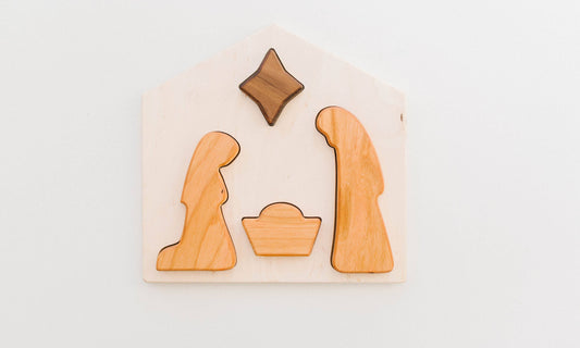 Christmas Nativity Chunky Puzzle Wood Toy