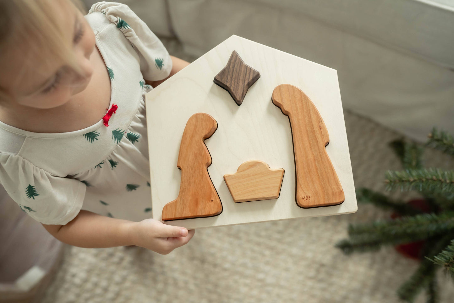 Christmas Nativity Chunky Puzzle Wood Toy