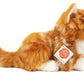 Cat lying down red tiger 20 cm - plush toy - soft toy