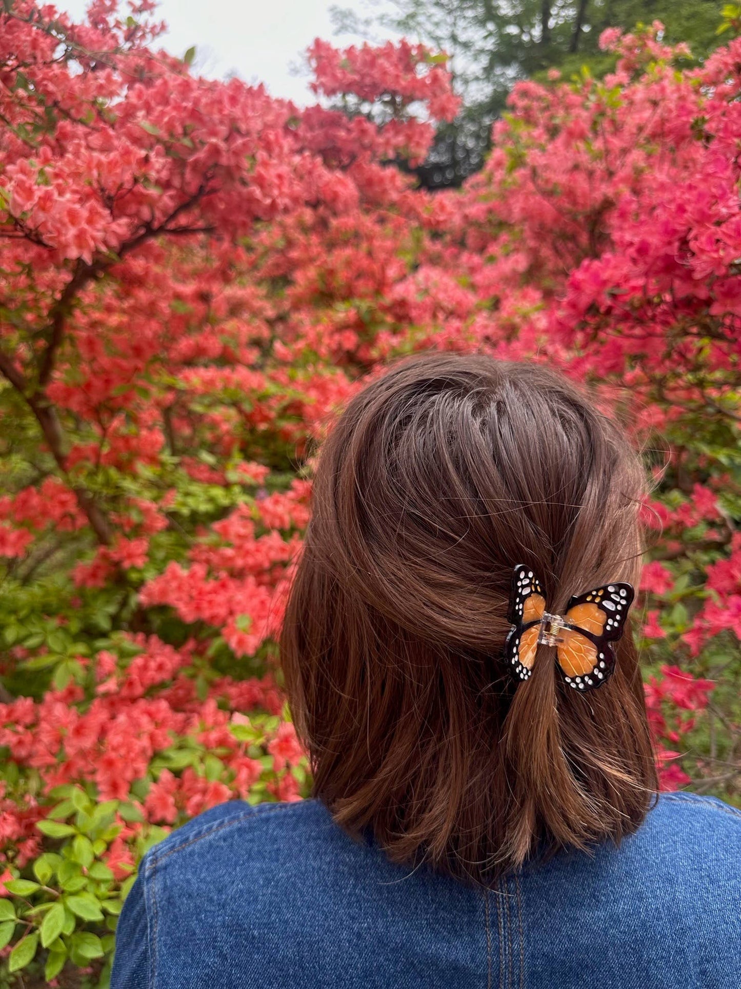 Hand-painted Mini Monarch Claw Hair Clip | Eco-Friendly