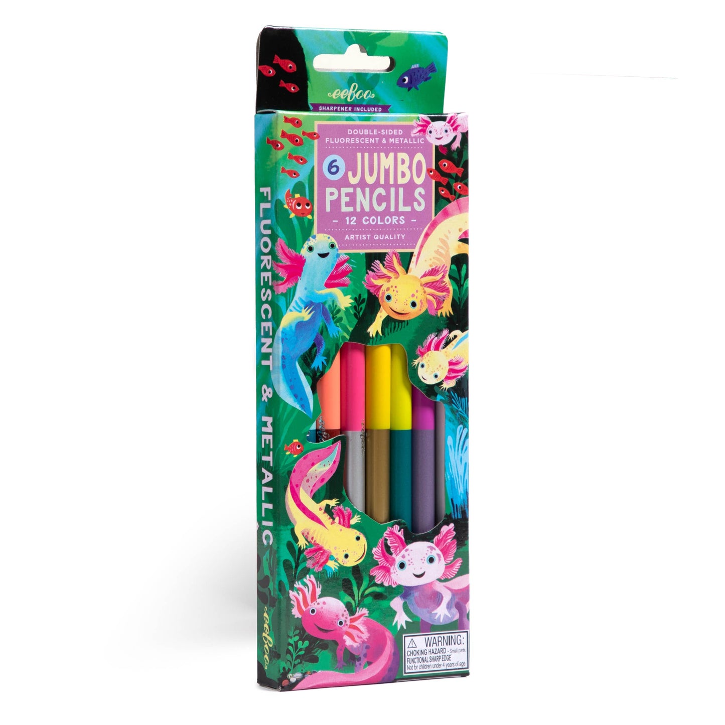 Axolotl 6 Jumbo Double-Sided Special Pencils