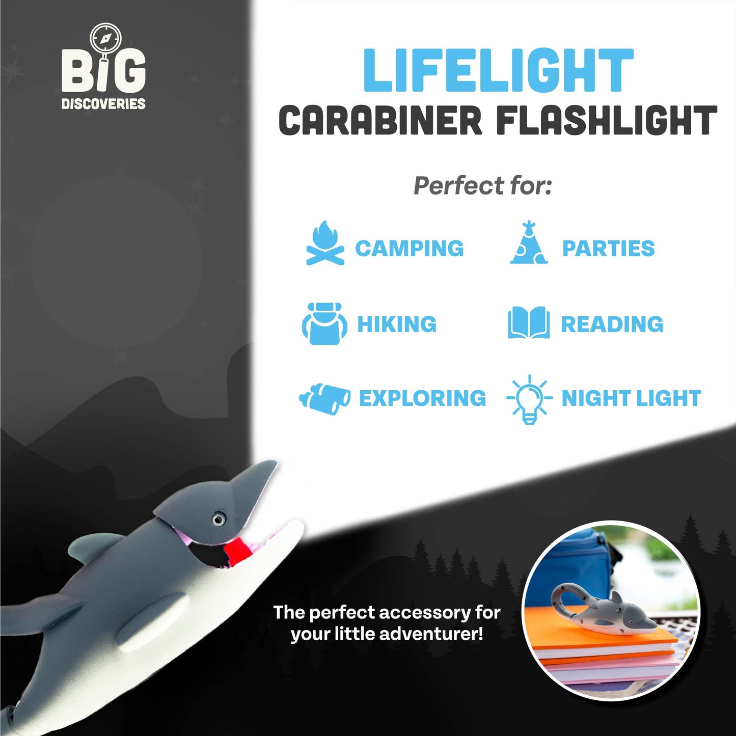 LifeLight Animal Carabiner Flashlight - Dolphin