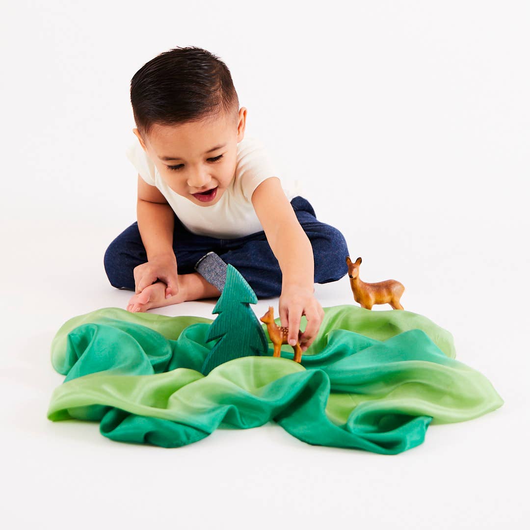 Earth Playsilks - Open-Ended 100% Silk, Natural Waldorf Toys