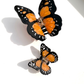 Hand-painted Mini Monarch Claw Hair Clip | Eco-Friendly