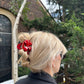 Red Bow Acetate Holiday Claw Hair Clip | Eco-Friendly