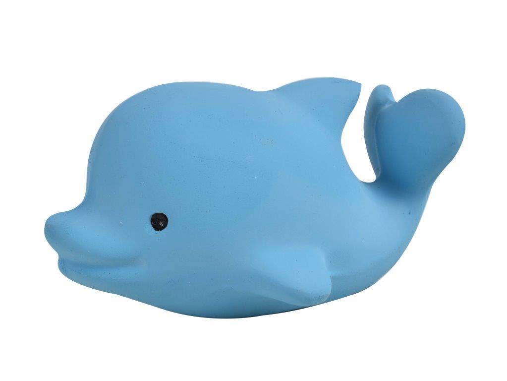 Dolphin Natural Organic Rubber Teether, Rattle & Bath Toy