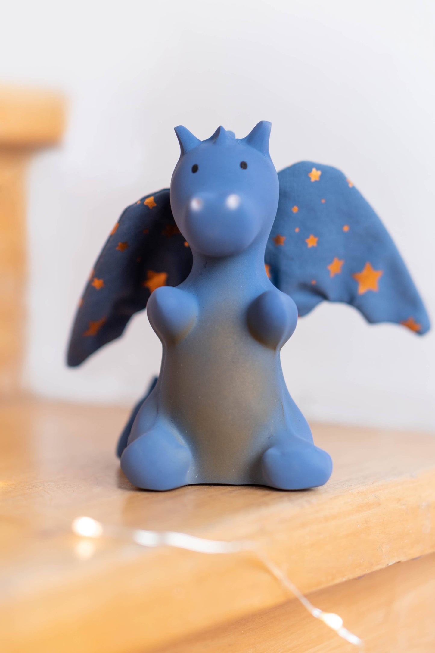 Baby Midnight Dragon Natural Rubber Rattle w/Crinkle Wings