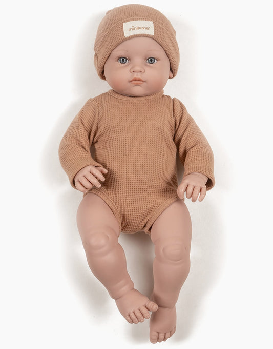 Minikane Bambini Clothes - Onesie and Hat Brown Sugar