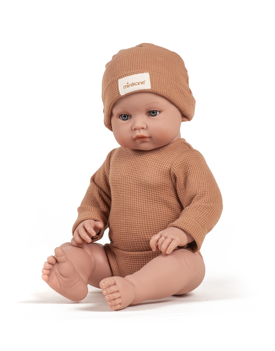 Minikane Bambini Clothes - Onesie and Hat Brown Sugar