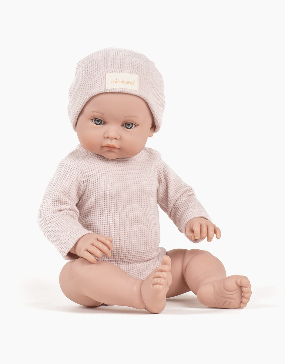 Minikane Bambini Clothes - Onesie and Hat Petal Color