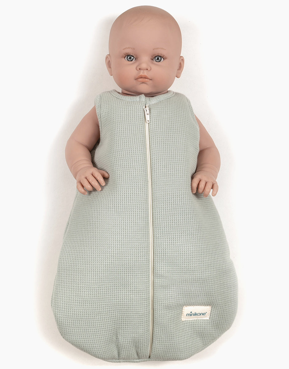 Minikane Bambini Doll Sleeping Blanket Sage Green